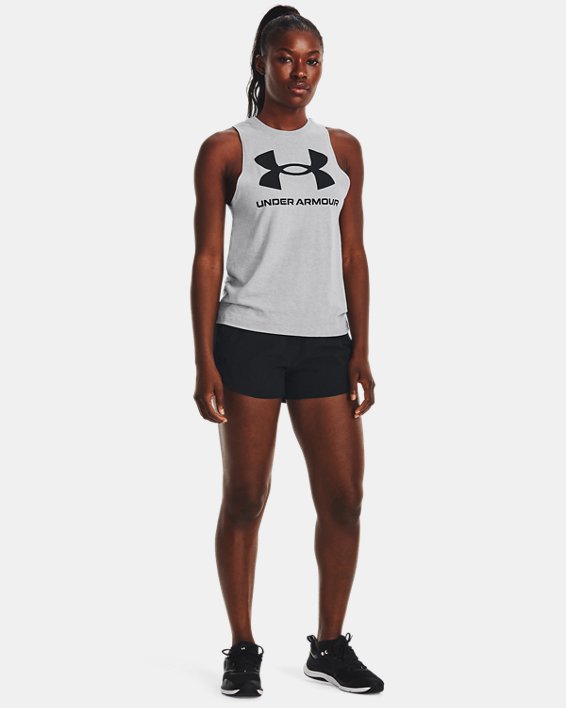 เสื้อกล้าม UA Sportstyle Graphic สำหรับผู้หญิง in Gray image number 2